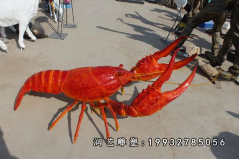 商场玻璃钢龙虾雕塑