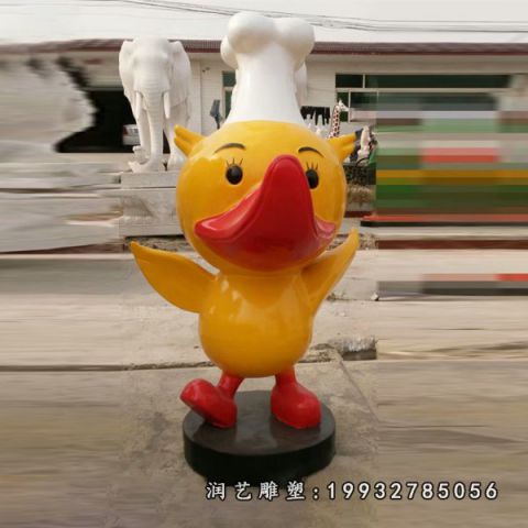 玻璃钢商场卡通厨师雕塑