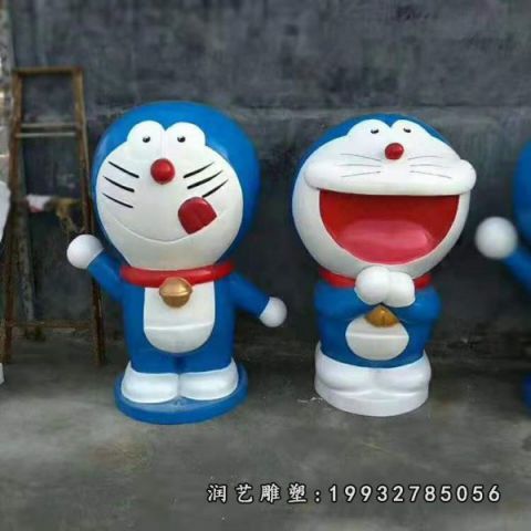 园林玻璃钢哆啦A梦雕塑