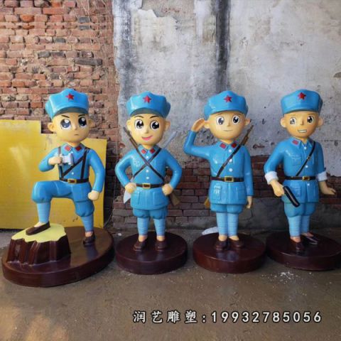 景区玻璃钢红军雕塑