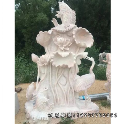 公园流水盆石雕