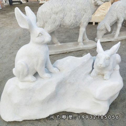 小区兔子动物石雕