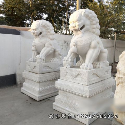 公园狮子动物石雕