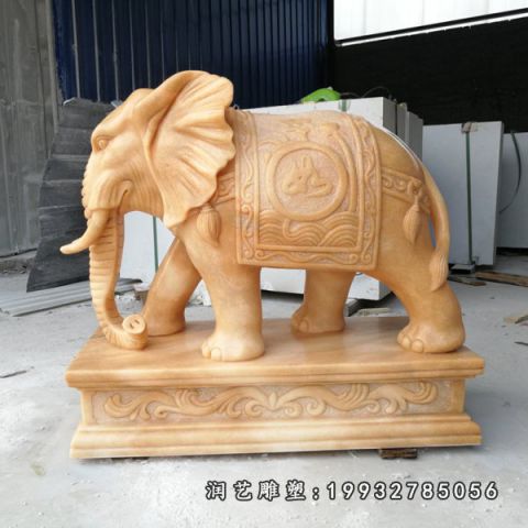 街道大象动物石雕