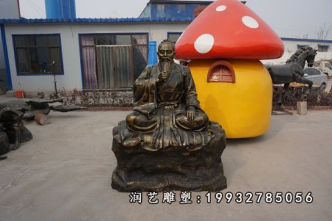 校园张仲景名人铜雕
