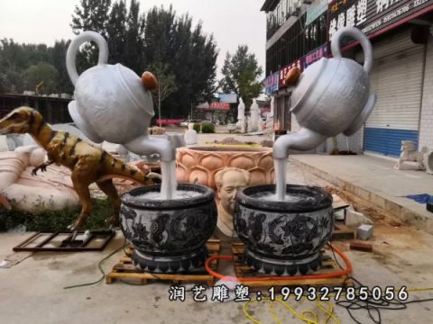 街道不锈钢喷泉雕塑