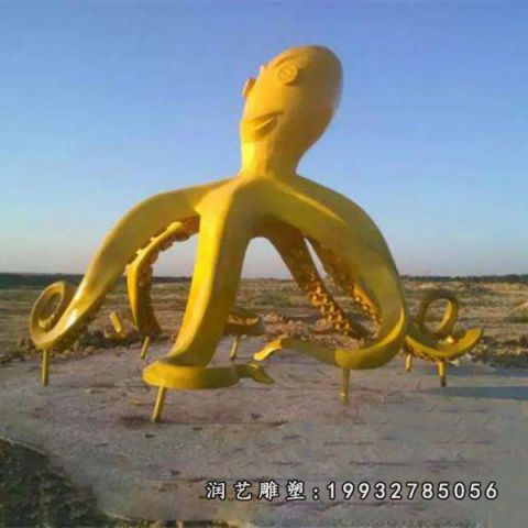 企业不锈钢章鱼雕塑
