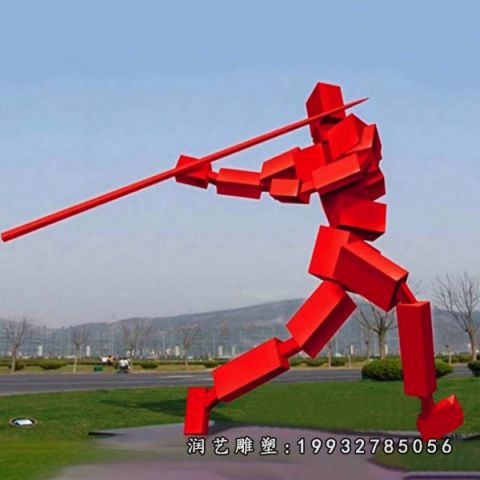 小区不锈钢标枪雕塑
