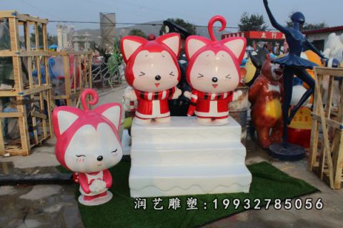 城市玻璃钢阿狸雕塑