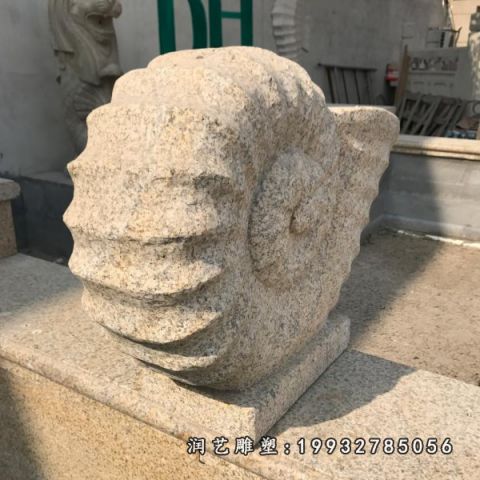 草坪大理石蜗牛动物雕塑