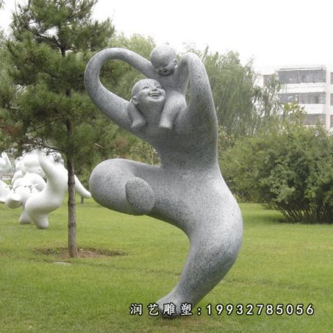 景区母子人物石雕
