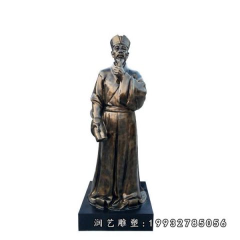 广场华佗人物铜雕