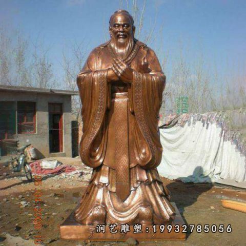 企业孔子人物铜雕