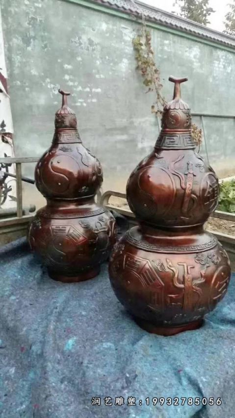 公园葫芦景观铜雕