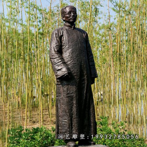 公园蔡元培人物铜雕