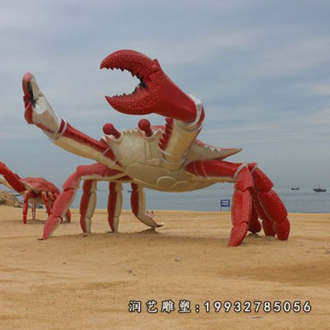 景区不锈钢螃蟹雕塑