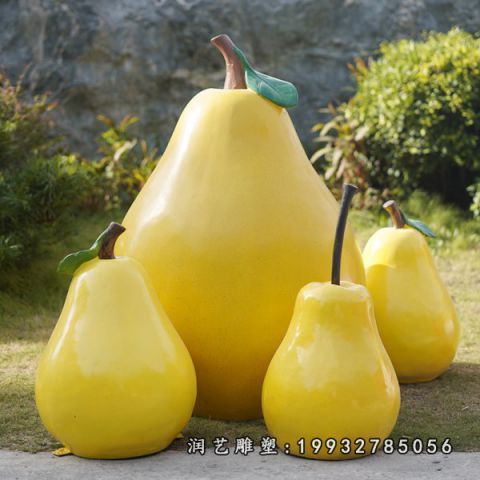 玻璃钢梨景观雕塑