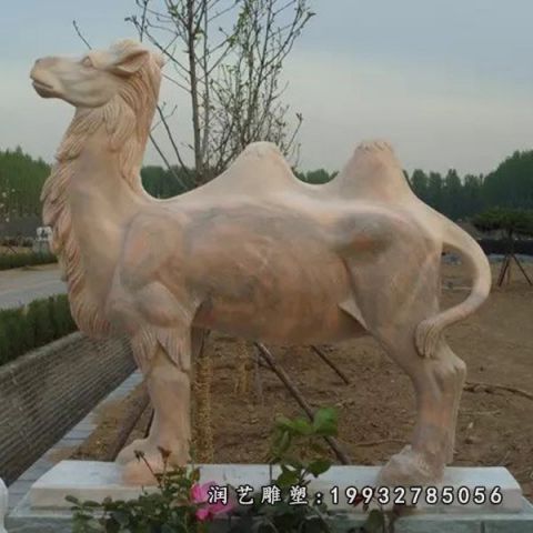 小区骆驼动物石雕