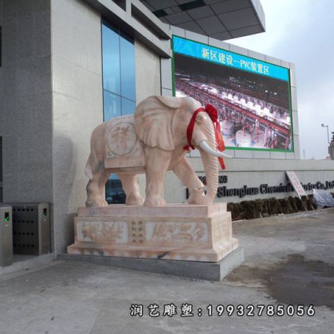 户外大象动物石雕