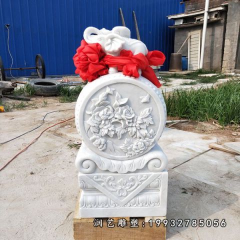 门墩企业景观石雕