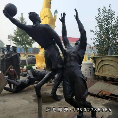 校园运动人物铜雕