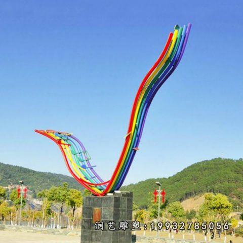 公园不锈钢彩虹雕塑