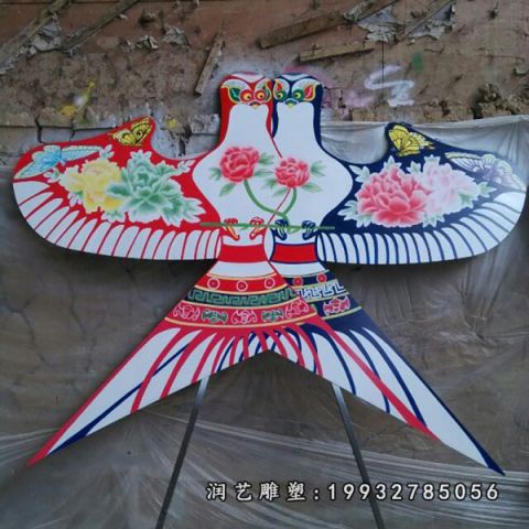 景区不锈钢风筝雕塑