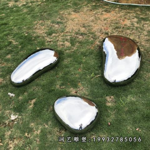 公园不锈钢鹅卵石雕塑