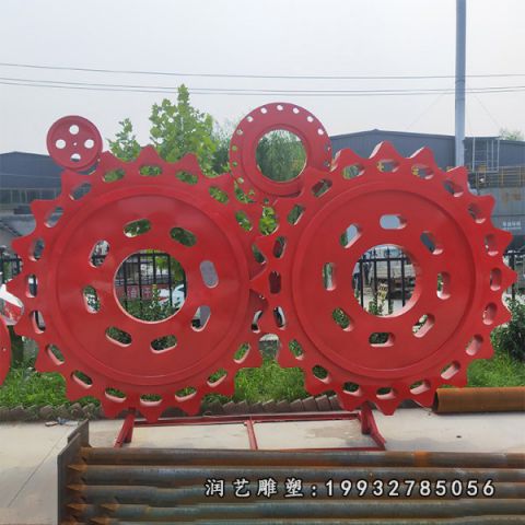 城市不锈钢景观齿轮雕塑