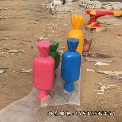 户外玻璃钢糖果雕塑