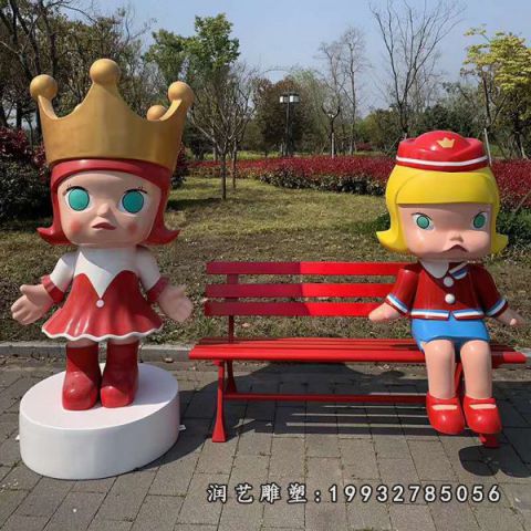 城市玻璃钢公仔雕塑