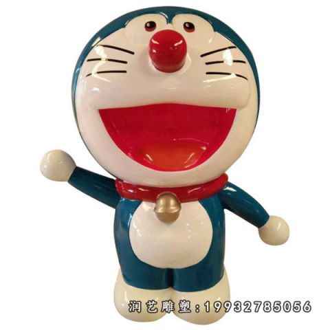 草坪玻璃钢哆啦A梦雕塑