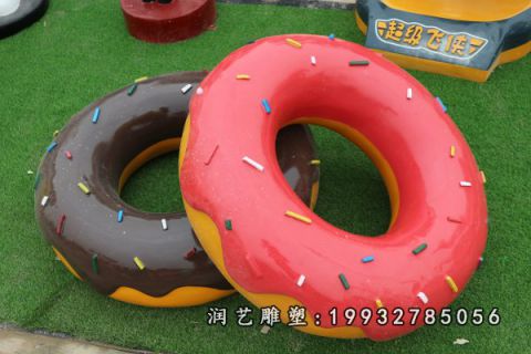 公园玻璃钢甜甜圈景观雕塑