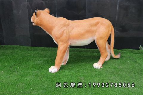 公园玻璃钢豹雕塑