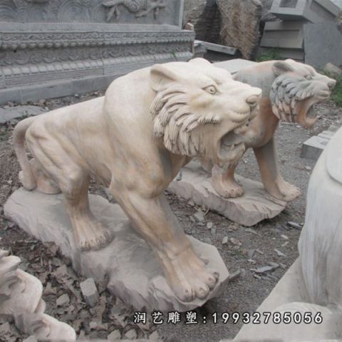 老虎城市动物石雕