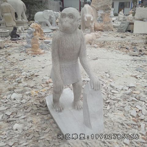 猴子广场动物石雕