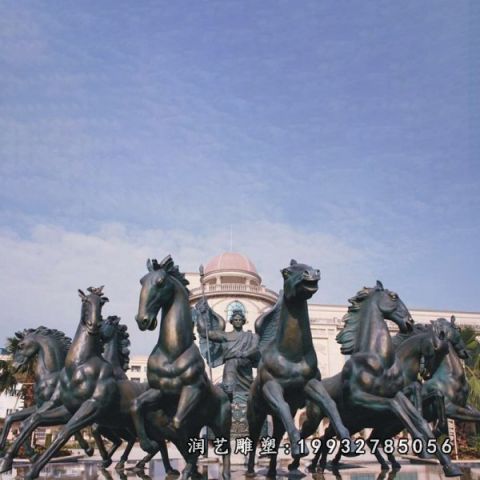 公园阿波罗战车景观铜雕