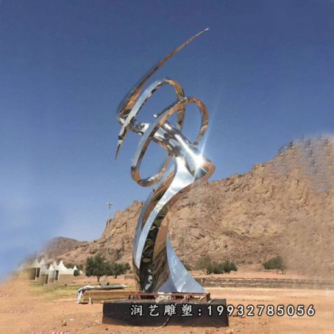 企业不锈钢螺旋雕塑