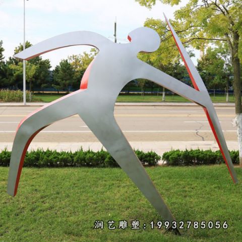 草坪不锈钢标枪雕塑