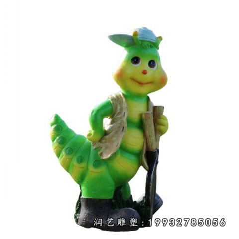 草坪玻璃钢毛毛虫动物雕塑