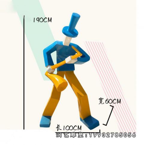 城市玻璃钢音乐人雕塑
