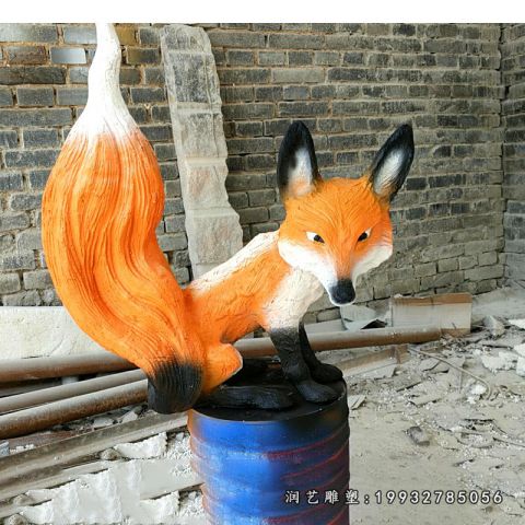 玻璃钢仿真狐狸雕塑
