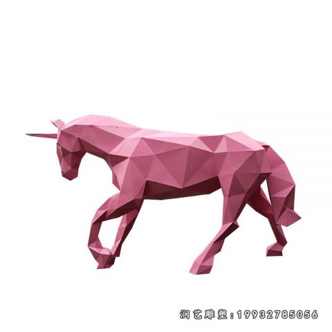 城市玻璃钢独角兽雕塑