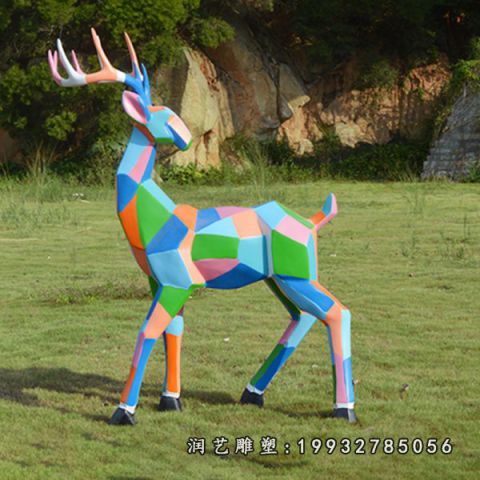 公园玻璃钢鹿雕塑