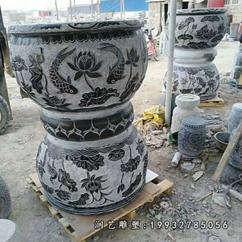 城市景观鱼缸石雕