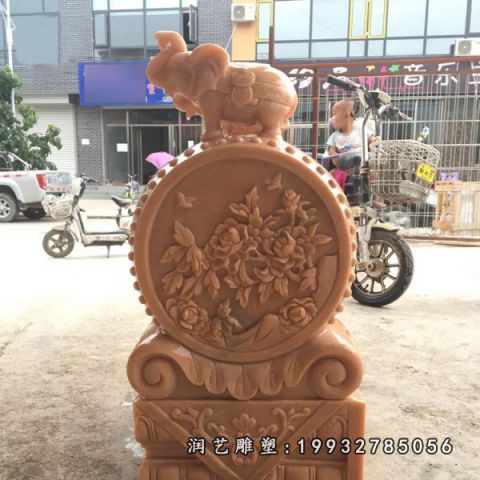 街道门墩景观石雕