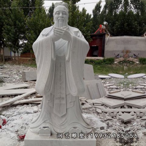 公园老子古代人物石雕