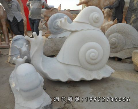 小区动物蜗牛石雕