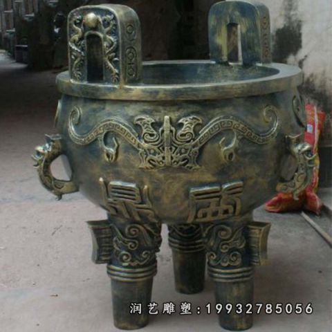 企业香炉景观铜雕