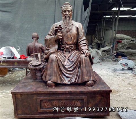 城市孙思邈人物铜雕